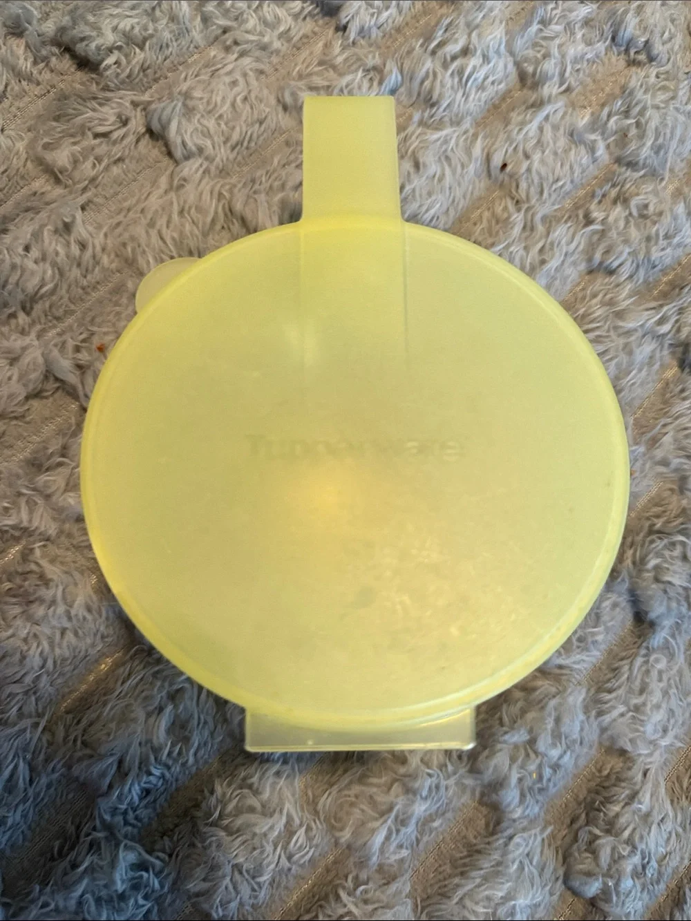 Tupperware Yellow Round Plastic Storage.